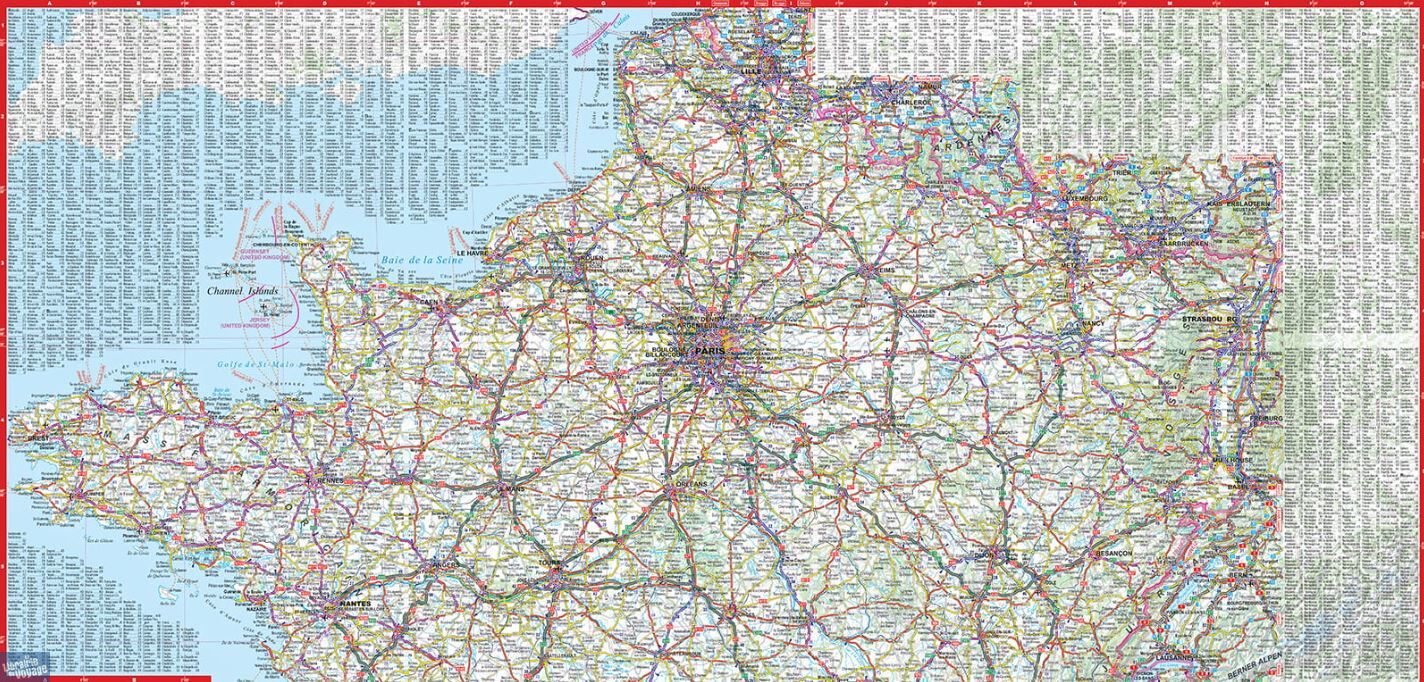 Express Map - Carte de France plastifiée - Format poche - Recto-Verso 2024