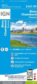 I.G.N - Carte au 1-25.000ème - Série bleue Top 25 - 2121OT - Blois - Chambord - Cheverny