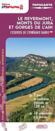 Topo-guide FFRandonnée - Topocarte Réf.T011 - Le Revermont, Monts du Jura et Gorges de l'Ain