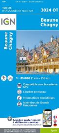 I.G.N - Carte au 1-25.000ème - TOP 25 - 3024 OT - Beaune - Chagny