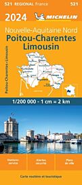 Michelin - Carte Régionale n°521 - Poitou-Charentes - Limousin - Edition 2024