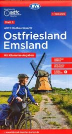 BVA & ADFC Verlag - Carte vélo indéchirable - Allemagne n°05 - Ostfriesland / Emsland