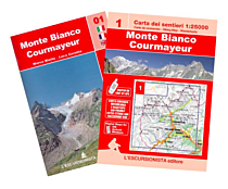 L'Escursionista - Carte de randonnées - N°1 - Monte Bianco (Mont-Blanc), Courmayeur