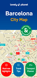 Lonely Planet - Plan de ville (en anglais) - Barcelona city map (Barcelone)