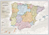 Maps international - Carte murale - Espagne et Portugal - Carte administrative