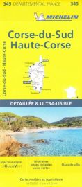 Michelin - Carte "Départements" N°345 - Corse du Sud - Haute Corse