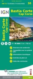 I.G.N - Carte - Collection TOP 75 - N°30 - Bastia - Corte - Cap Corse