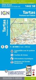 I.G.N. Carte au 1-25.000ème - Série bleue - 1442 SB - Tartas - Pontonx-Sur-L'adour