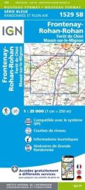 I.G.N. Carte au 1-25.000ème - Série bleue - 1529 SB - Frontenay-Rohan-Rohan - Forêt de Chizé - Mauzé-Sur-Le-Mignon