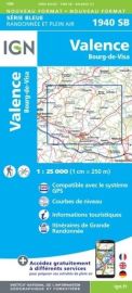 I.G.N. Carte au 1-25.000ème - Série bleue - 1940SB - Valence - Bourg-De-Visa