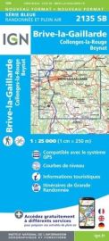 I.G.N - Carte au 1-25.000ème - Série bleue - 2135SB - Brive-La-Gaillarde - Collonges-La-Rouge - Beynat