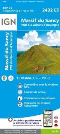 I.G.N - Carte au 1-25.000ème - TOP 25 - 2432ET - Massif du Sancy - P.N.R des Volcans d'Auvergne