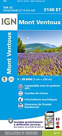 I.G.N - Carte au 1-25.000ème - TOP 25 - 3140 ET - Mont Ventoux