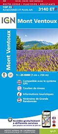 I.G.N - Carte au 1-25.000ème - TOP 25 Résistante - 3140 ETR - Mont Ventoux
