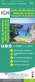 I.G.N - Collection Carte Top 75 - Golfe du Morbihan - Belle-Ile et Groix - Presqu'île de Quiberon