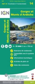 I.G.N - Collection Carte Top 75 - Gorges et Monts d'Ardèche