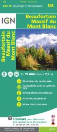 I.G.N - Collection Carte Top 75 - n°4 - Beaufortain - Massif du Mont-Blanc