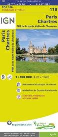 I.G.N Carte au 1-100.000ème - TOP 100 - n°118 - Paris - Chartres