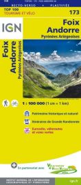 I.G.N Carte au 1-100.000ème - TOP 100 - n°173 - Foix - Andorre (Pyrénées Ariégeoises)