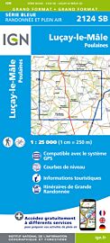 I.G.N Carte au 1-25.000ème - Série bleue - 2124 SB - Luçay le Mâle - Poulaines