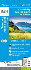 I.G.N - Carte au 1-25.000ème - Série bleue - 3332OT - Chambery - Aix-les-Bains - Lac du Bourget