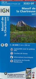 I.G.N - Carte au 1-25.000ème - TOP 25R - 3333 OTR - Massif de la Chartreuse Nord - Résistante