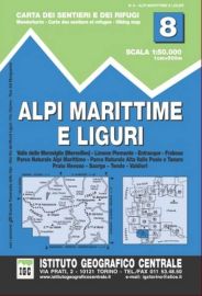 Istituto Geografico Centrale (I.G.C) - N°8 - Alpi Marittime (Alpes Maritimes) e Liguri (Ligurie) 