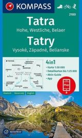 Kompass - Carte de randonnées - N° 2100 - Hautes Tatras 