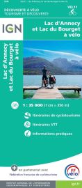 I.G.N - Carte - Découverte à vélo ref.VEL11 - Lac d'Annecy et Lac du Bourget à vélo