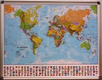 Maps international - Carte du Monde politique au 1/60mio (en français) - Panneau épinglable