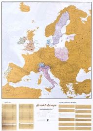 Maps international - Carte à gratter (en anglais) - Scratch map Europe