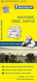 Michelin - Carte "Départements" N°310 - Mayenne - Orne - Sarthe