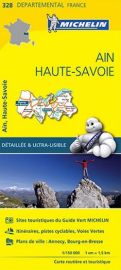 Michelin - Carte "Départements" N°328 - Ain - Haute-Savoie