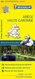 Michelin - Carte "Départements" N°343 - Ariège - Haute-Garonne