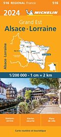 Michelin - Carte Régionale n°516 - Alsace, Lorraine - Edition 2024