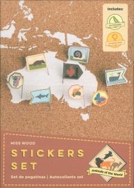 Miss Wood - Stickers épingles - Animaux du monde 