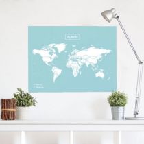 Miss Wood - Woody Map - Carte du monde en liège - Bleu - Taille XL