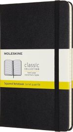 Moleskine - Carnet format medium quadrillé - Couverture rigide - Noir