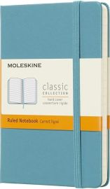 Moleskine - Carnet format poche ligné - Rigide - Bleu récif