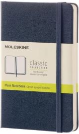 Moleskine - Carnet à pages blanches - Format poche - Couverture rigide bleu saphir