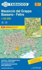 Tabacco - Carte de randonnées - 051 - Monte Grappa - Bassano - Feltre